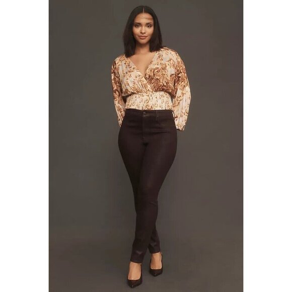 Anthropologie Tiny Valentina Long-Sleeve Printed Surplice Top Size XS - Picture 6 of 7